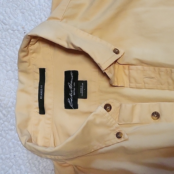 Vintage Eddie Bauer Men's Lg Relaxed Fit Long Sleeve Button-Down Shirt - Picture 4 of 16
